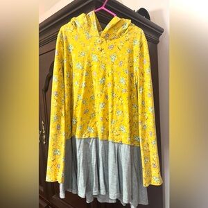 Matilda Jane 435 Yellow and Gray Floral Kids Top